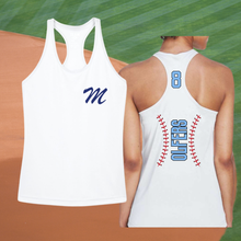 Load image into Gallery viewer, Racerback Baseball Lace Tee