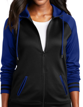 Load image into Gallery viewer, Hays Highstepper Sport Wick Varsity Fleece Full Zip Hooded Jacket Ladies