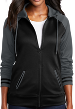Load image into Gallery viewer, Hays Highstepper Sport Wick Varsity Fleece Full Zip Hooded Jacket Ladies