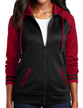 Load image into Gallery viewer, Hays Highline Sport Wick Varsity Fleece Full Zip Hooded Jacket Ladies
