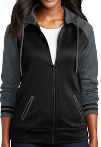 Hays Highline Sport Wick Varsity Fleece Full Zip Hooded Jacket Ladies