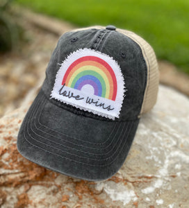 Pride Frayed Patch Caps
