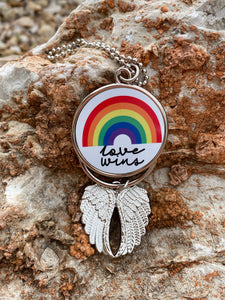 Pride Car Ornament/Key Chain (Angel Wing)