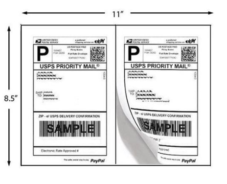 Shipping Labels 2 per sheet